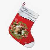 Weihnachts-Kranz-FOTO-FRAME für das Foto Ihres Hun Großer Weihnachtsstrumpf (Vorderansicht (hängend))