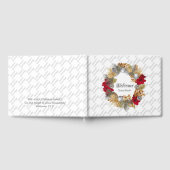 Weihnachts-Kranz-JAHRESZEIT weiß Gästebuch (Voll)