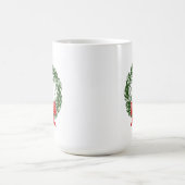 Weihnachts-Kranz-Kaffeetasse mit roter Schleife Kaffeetasse (Mittel)