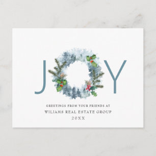 Weihnachts-Kranz-Landschaft Stechpalme Beere Feier Postkarte