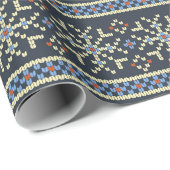 Weihnachts-Kraut Nordic Style Muster Geschenkpapier (Rolleneckpunkt)