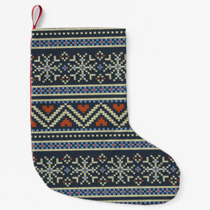 Weihnachts-Kraut Nordic Style Muster Kleiner Weihnachtsstrumpf
