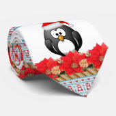 Weihnachts-Krawatte, Pinguin Krawatte (Gerollt)