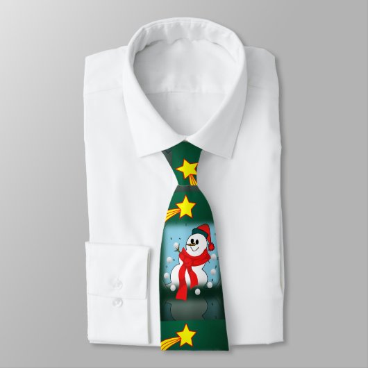 Weihnachts-Krawatte, Schneemann Krawatte (Gebunden)