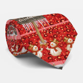 Weihnachts-Krawatte, Schneemann Krawatte (Gerollt)