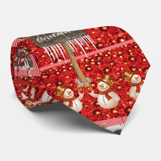 Weihnachts-Krawatte, Schneemann Krawatte (Gerollt)