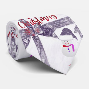 Weihnachts-Krawatte, Schneemann Krawatte