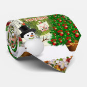 Weihnachts-Krawatte, Schneemann Krawatte (Gerollt)