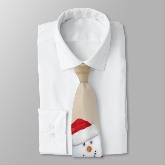 Weihnachts-Krawatte, Schneemann Krawatte (Gebunden)