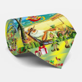 Weihnachts-Krawatte, Summer Beach Santa Krawatte (Gerollt)