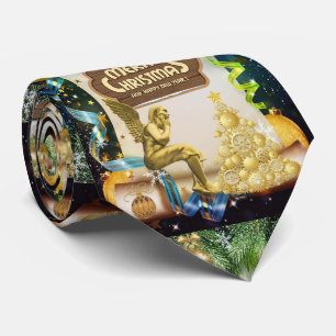 Weihnachts-Krawatte, Weihnachtsgel Krawatte