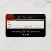 Weihnachts-Kreditkarte Geschenkkarte Visitenkarte (Rückseite)