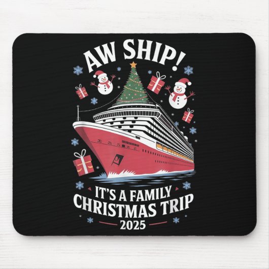 Weihnachts-Kreuzfahrt 2025 Merry Cruisemas Xmas Mousepad (Vorne)