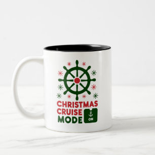Weihnachts-Kreuzfahrt auf dem Schiff Weihnachten 2 Zweifarbige Tasse