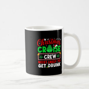 Weihnachts-Kreuzfahrt-Besatzung, die am wahrschein Kaffeetasse
