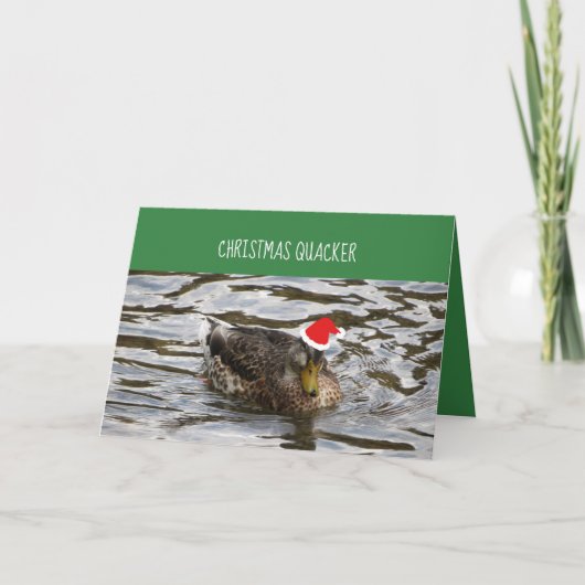 Weihnachts-Kreuzküken in einer Rowkarte Feiertagskarte (Vorderseite)