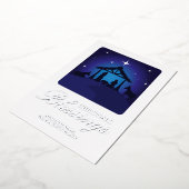 Weihnachts-Krippe Christliche Segnung Folieneinladung (Gedreht)