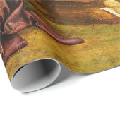 Weihnachts-Krippe der Heiligen Familie Geschenkpapier (Rolleneckpunkt)