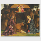 Weihnachts-Krippe der Heiligen Familie Geschenkpapier (Flach)