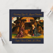 Weihnachts-Krippe der Heiligen Familie Karte (Vorderseite/Rückseite Beispiel)