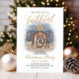 Weihnachts-Krippe-Einladung, religiöser Urlaub Einladung