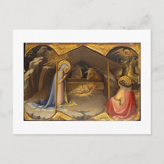 Weihnachts-Krippe Feiertagspostkarte (Vorderseite)