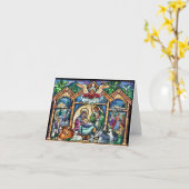 Weihnachts-Krippe Frohe Weihnachten Karte (Gelbe Blume)