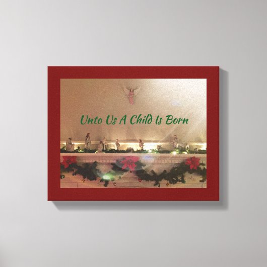 Weihnachts-Krippe Inspirationsszenarien Leinwanddruck (Vorderseite)