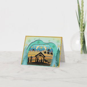 Weihnachts-Krippe Jesus in der Wanger-Szene Feiertagskarte