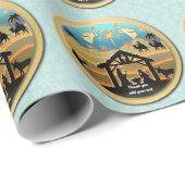 Weihnachts-Krippe Jesus in der Wanger-Szene Geschenkpapier (Rolleneckpunkt)