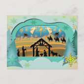 Weihnachts-Krippe Jesus in der Wanger-Szene Postkarte (Vorderseite)