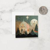 Weihnachts-Krippe-Platz-Flachbildausweis 01 Mitteilungskarte (Vorderseite/Rückseite Beispiel)