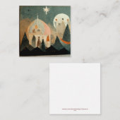 Weihnachts-Krippe-Platz-Flachbildausweis 01 Mitteilungskarte (Vorne/Hinten)