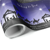 Weihnachts-Krippe-Ruhm zu Gott Christlich Geschenkpapier (Rolleneckpunkt)