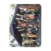 Weihnachts-Krippe. Sanibel Is., USA Magnet (Vertikal)