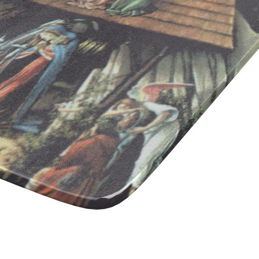 Weihnachts-Krippe Schneidebrett (Ecke)