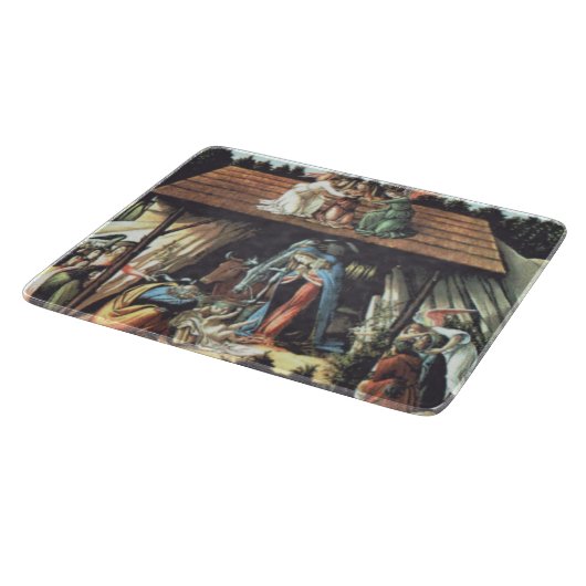 Weihnachts-Krippe Schneidebrett (Ecke)