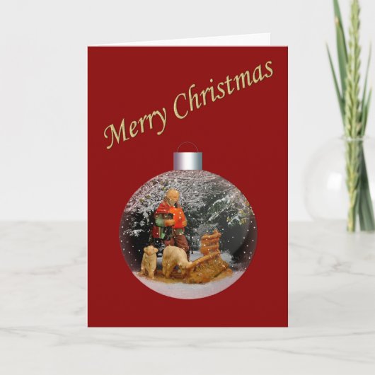 Weihnachts-Krippe Sphere Customizable Card Feiertagskarte (Vorderseite)