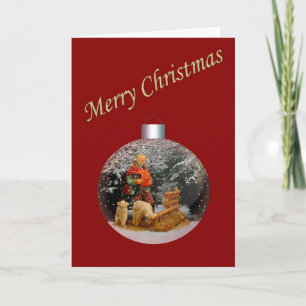 Weihnachts-Krippe Sphere Customizable Card Feiertagskarte