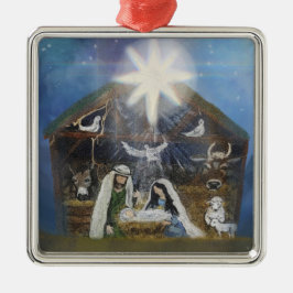 Weihnachts-Krippe-Star von Bethlehem Ornament Aus Metall