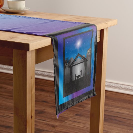Weihnachts-Krippe Themed Table Runner Großer Tischläufer (Beispiel)