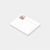 Weihnachts-Krippe Wasserfarben Kunst Post-it Klebezettel (angewinkelt)