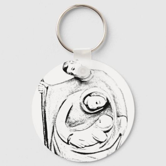 Weihnachts-Krippe. Weihnachten und Urlaub Schlüsselanhänger (Vorderseite)