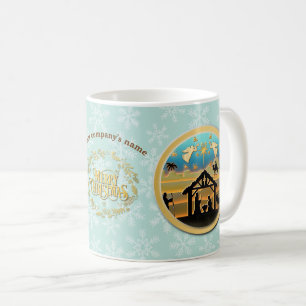 Weihnachts-Krippen-Baby Jesus in der Kippenszene Kaffeetasse