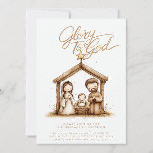 Weihnachts Krippen Baby Jesus Religiöses Weihnacht Einladung