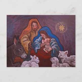Weihnachts-Krippen-Grußkarte Feiertagspostkarte