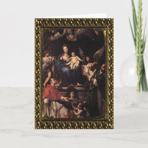 Weihnachts-Krippenbild - Vintage-Kunstkarte Feiertagskarte