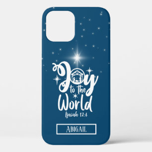 Weihnachts-Krippenfreude für die Welt Blau und Wei Case-Mate iPhone Hülle