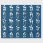 Weihnachts-Krippenfreude für die Welt Blau und Wei Geschenkpapier (Flach)