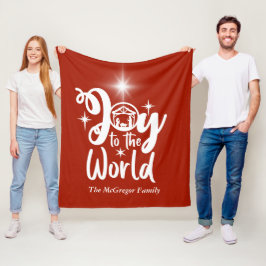 Weihnachts-Krippenfreude in der Welt Rot und Weiß Fleecedecke